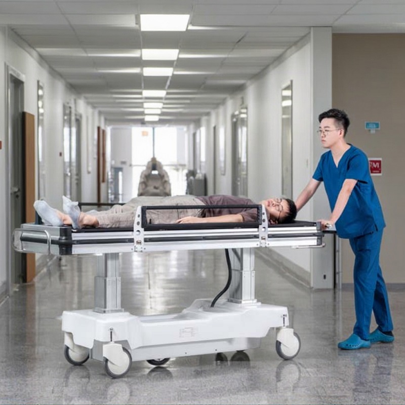 XW-PTB-8S CE Approved Motorized Parallel Patient Transfer Trolley