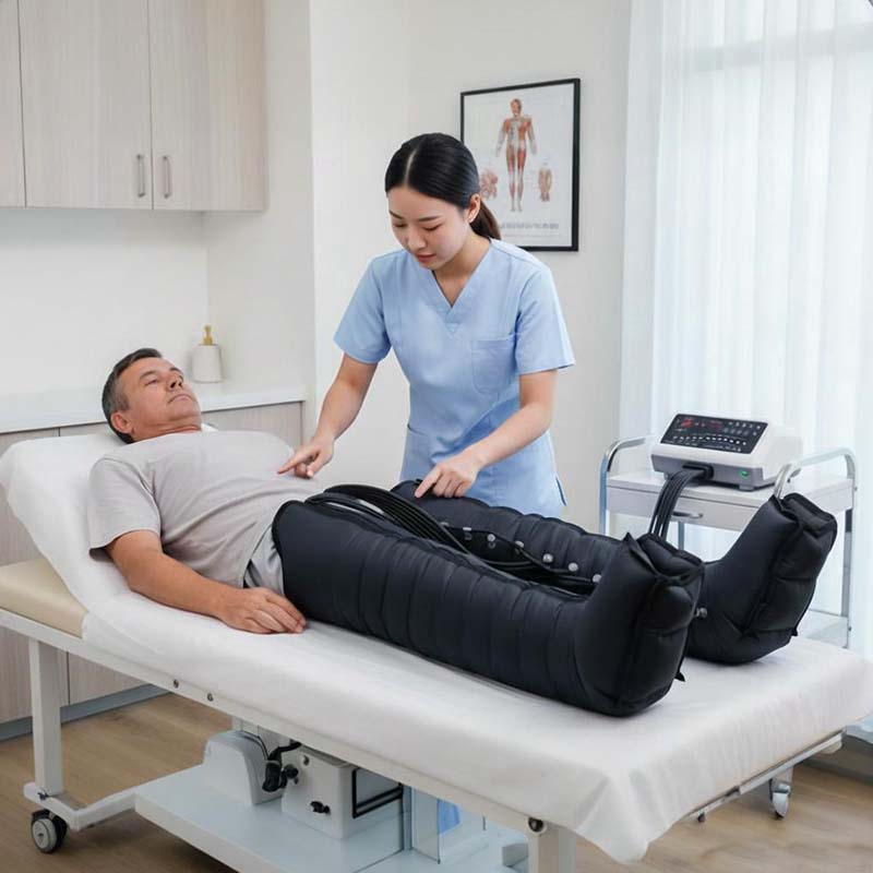 VU-IPC12 12 Chamber Air Compression Massage Boots for Leg Recovery