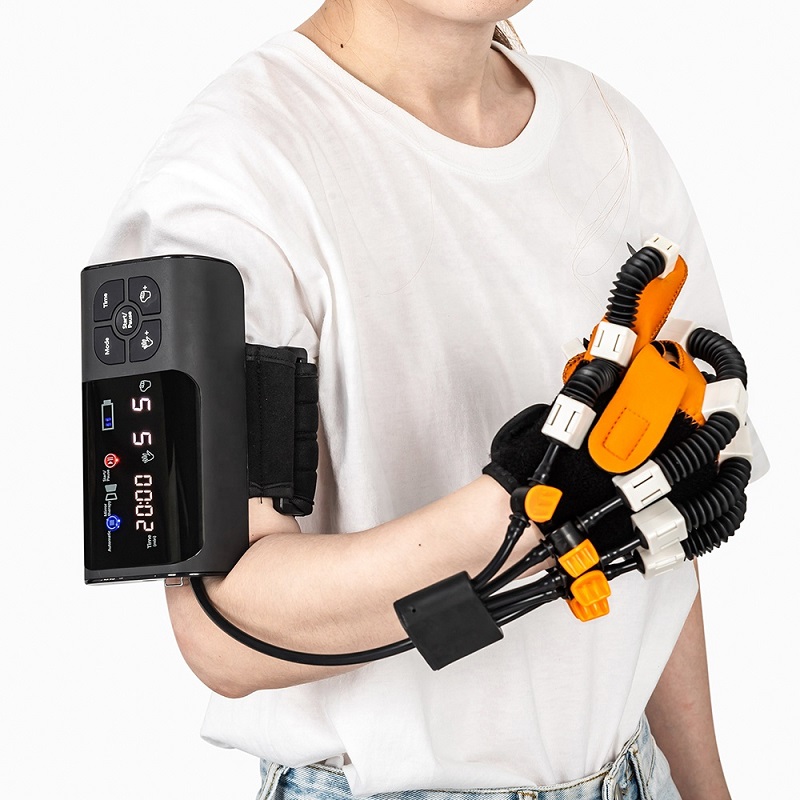 Rechargeable Robotic Hand Rehabilitation Glove for Stroke Recovery