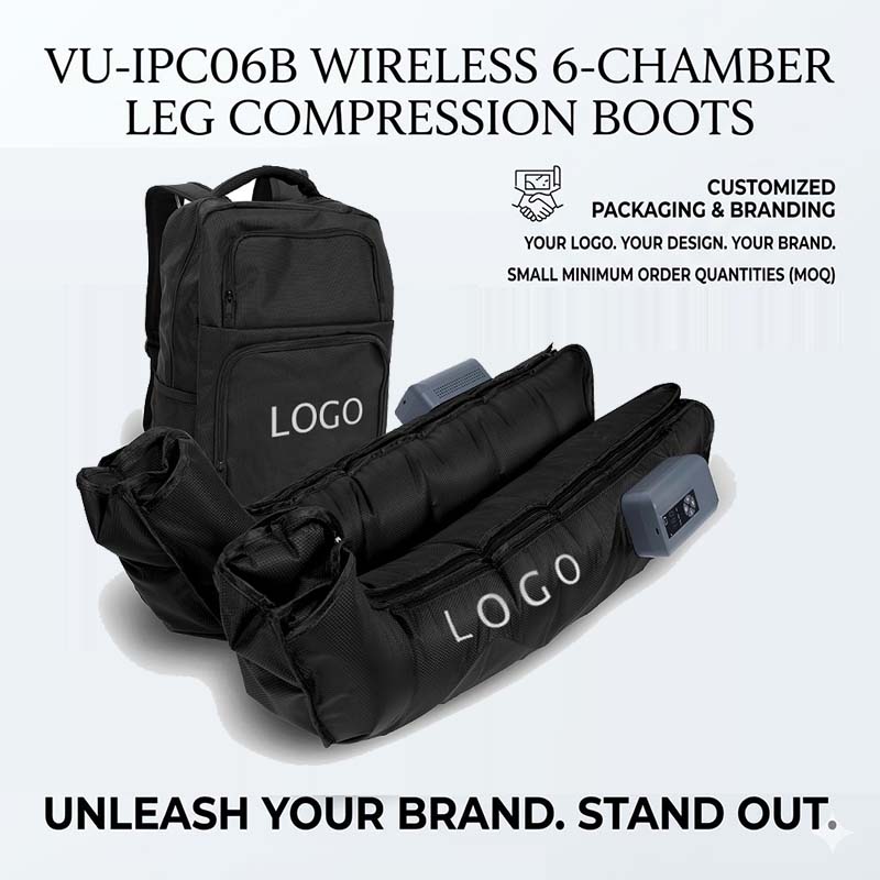 VU-IPC06B Wireless 6 Chamber Air Compression Leg Massage Boots