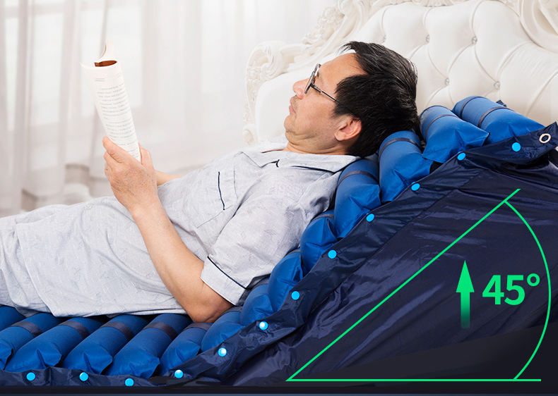 smart pump alternating pressure air mattress system with auto turning and 45 sit up support-5