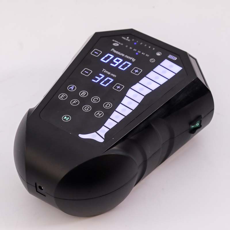 rechargeable air compression massager with 12 chamber pressotherapy pants-6