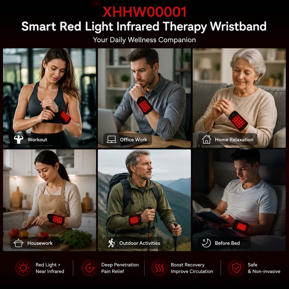 non invasive red light infrared therapy wristband with 660nm red  850nm near infrared light-7