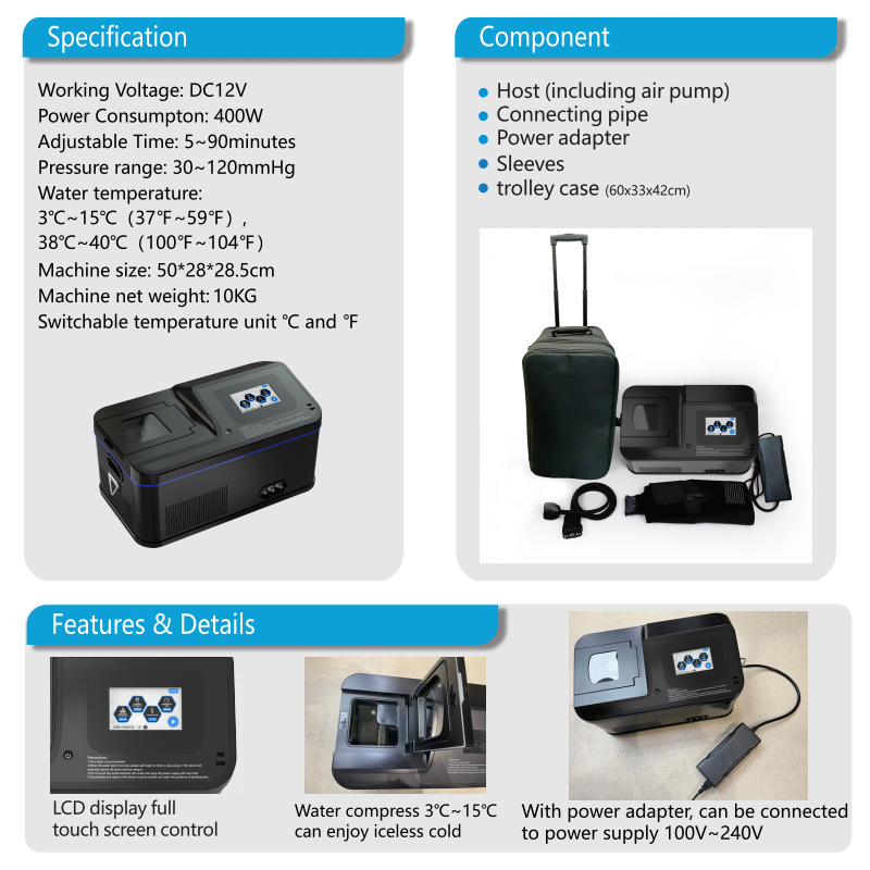 VU-COT01-V2 Advanced Hot and Cold Compression Physiotherapy System