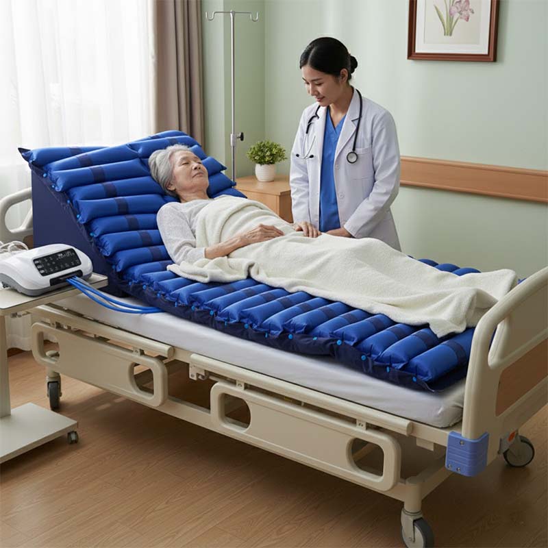 Smart Pump Alternating Pressure Air Mattress System with Auto Turning and 45° Sit-Up Support