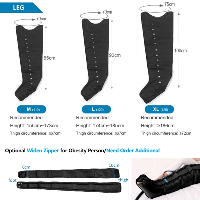 VU-IPC12 12 Chamber Air Compression Massage Boots for Leg Recovery