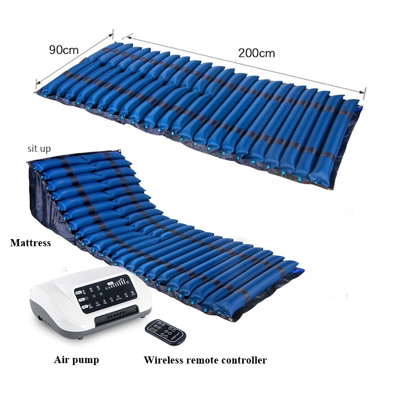 Smart Pump Alternating Pressure Air Mattress System with Auto Turning and 45° Sit-Up Support