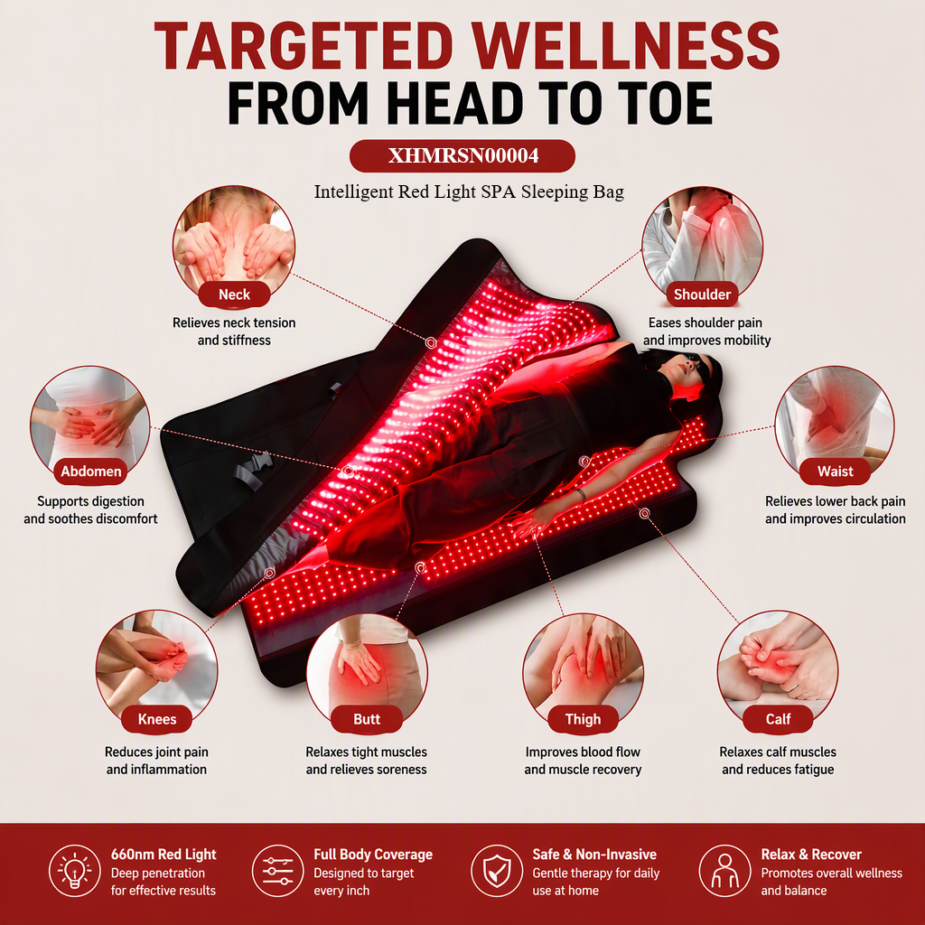 Smart Red-Light SPA Sleeping Bag Full Body Near Infrared Light Therapy Blanket