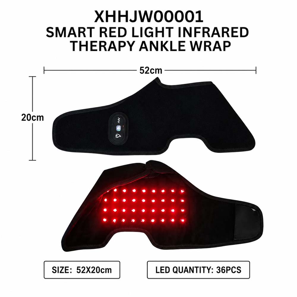 Wireless Rechargeable Red/Infrared Light Therapy Ankle Brace