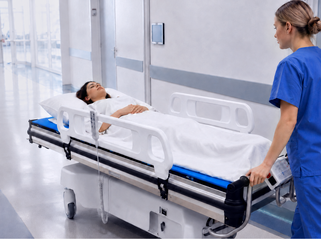 ISO 13485-Certified Smart Patient Transfer Bed