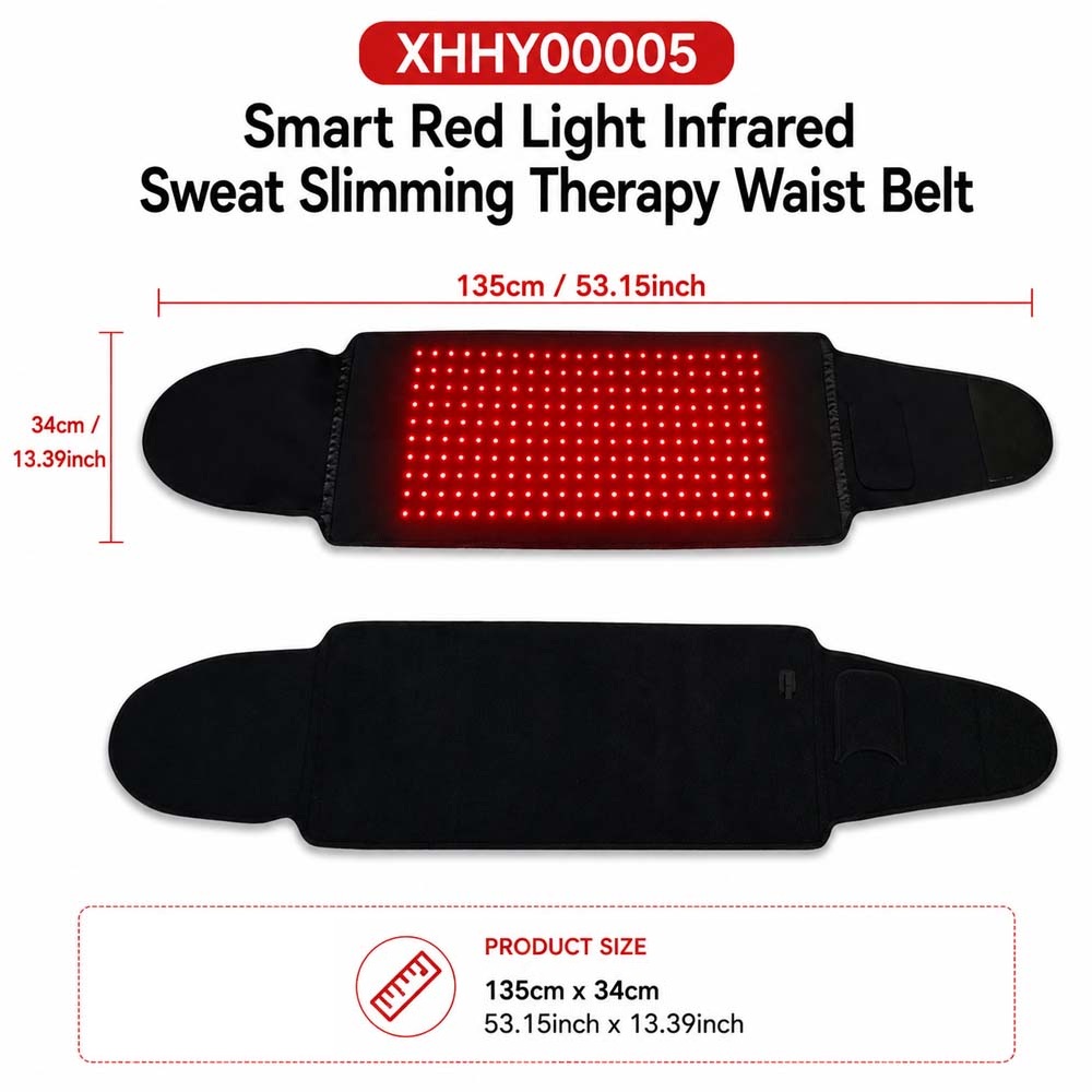 660nm 850nm Red Light Infrared Therapy Waist Belt for Fitness Recovery