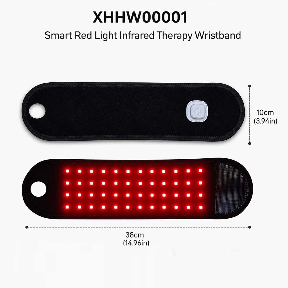 Non-invasive Red Light Infrared Therapy Wristband with 660nm Red & 850nm Near-infrared Light