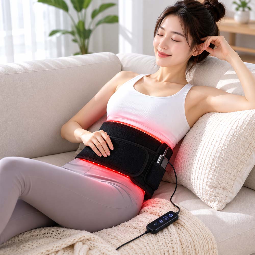 660nm 850nm Red Light Infrared Therapy Waist Belt for Fitness Recovery