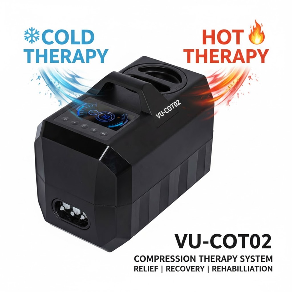 Portable Cold and Heat Compression Therapy Machine for Rehabilitation Recovery