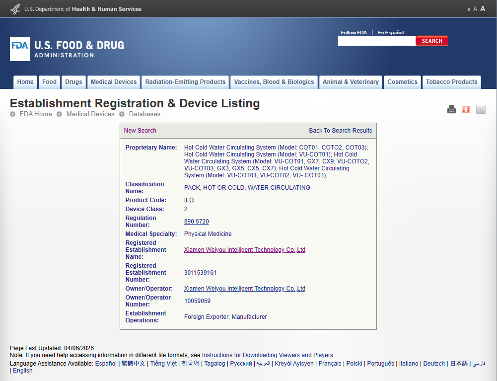 Established Regulatory Approvals