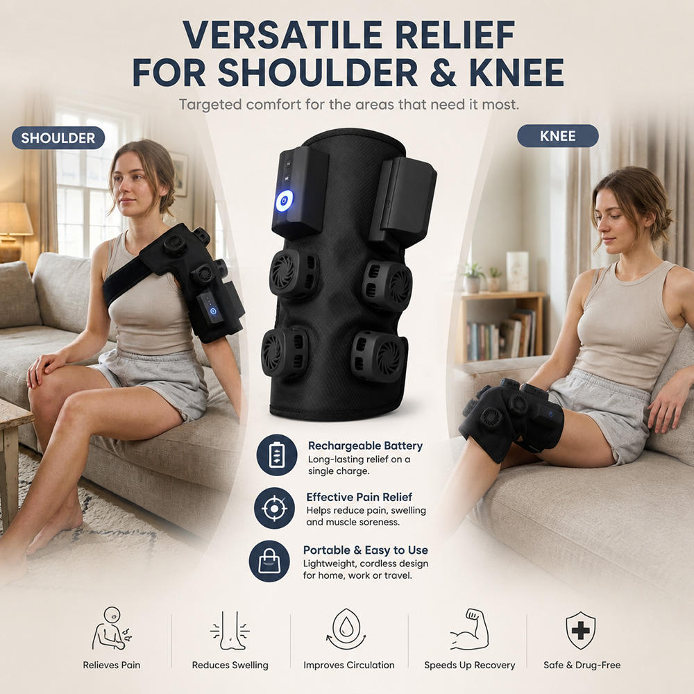 VU-CTM1 Wireless Hot & Cold Therapy Knee Compression Massager 