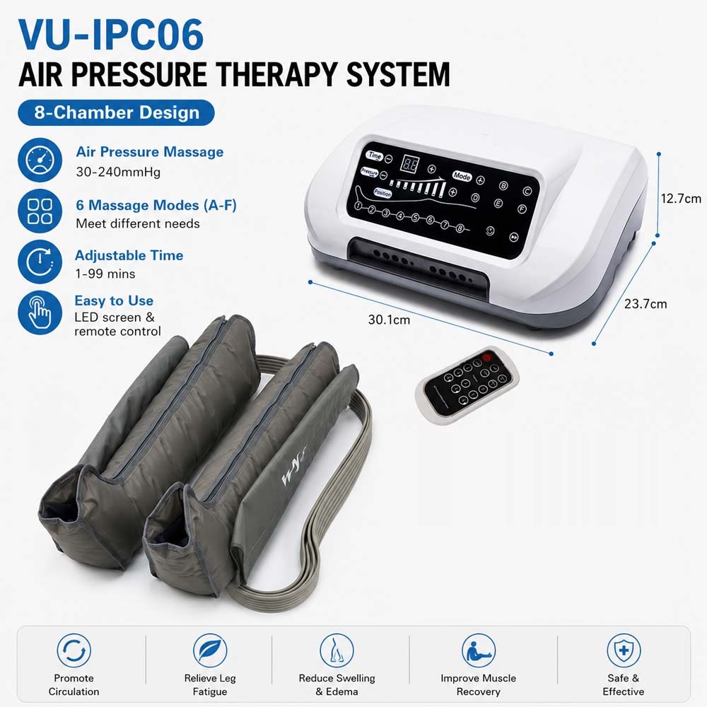 2. VU-IPC06 8-Chamber Air Compression Therapy Boots