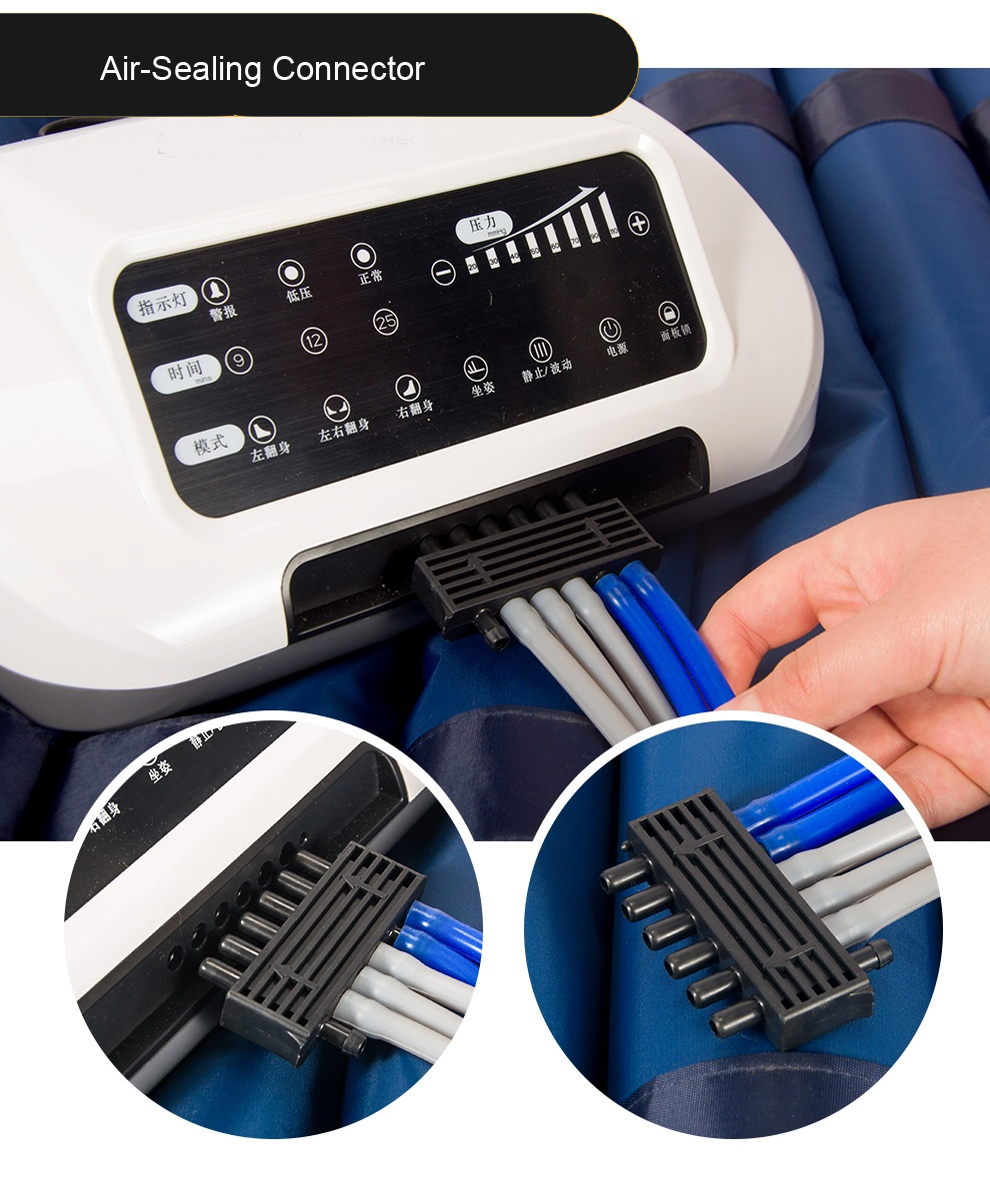 Smart Pump Alternating Pressure Air Mattress System with Auto Turning and 45° Sit-Up Support