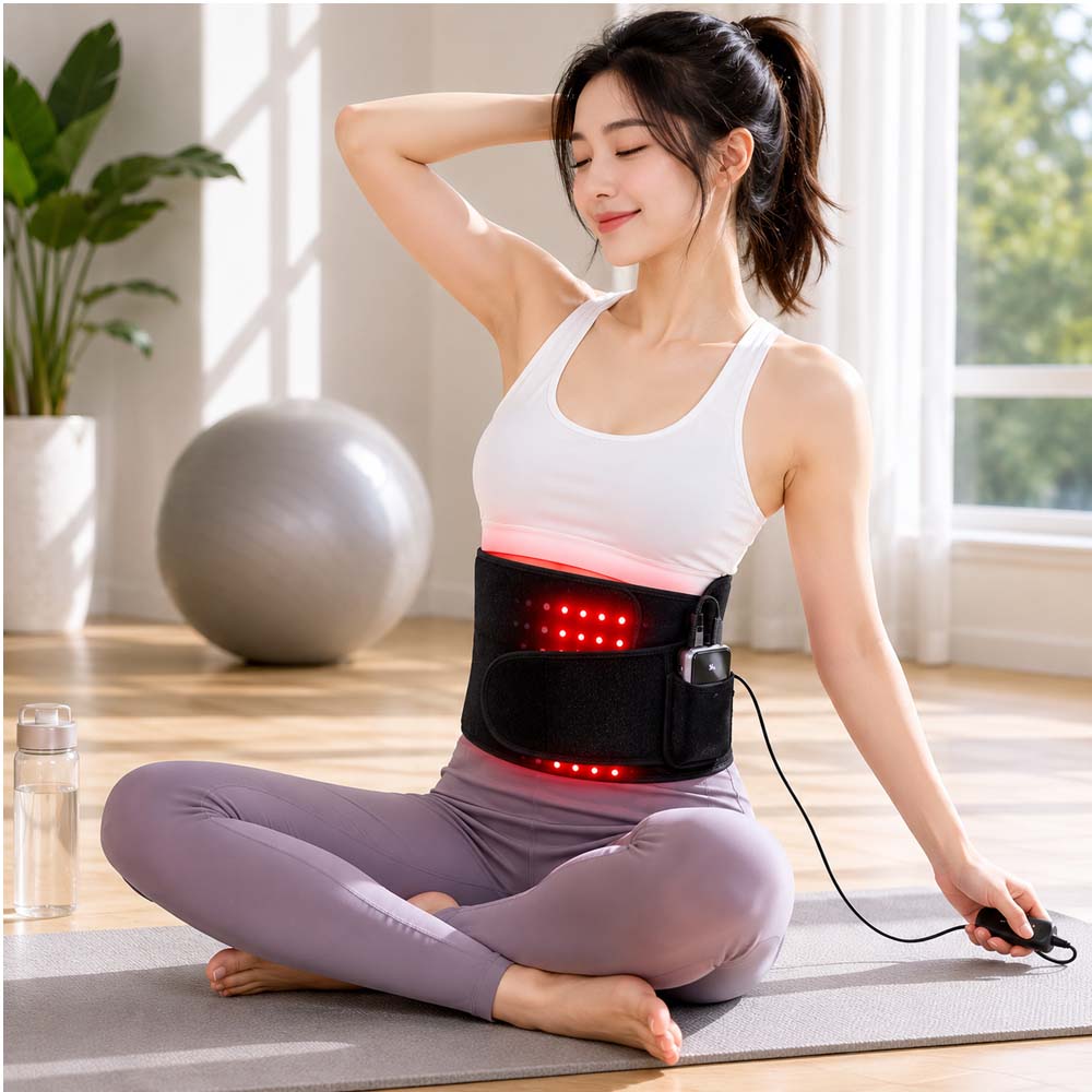 660nm 850nm red light infrared therapy waist belt for fitness recovery-5