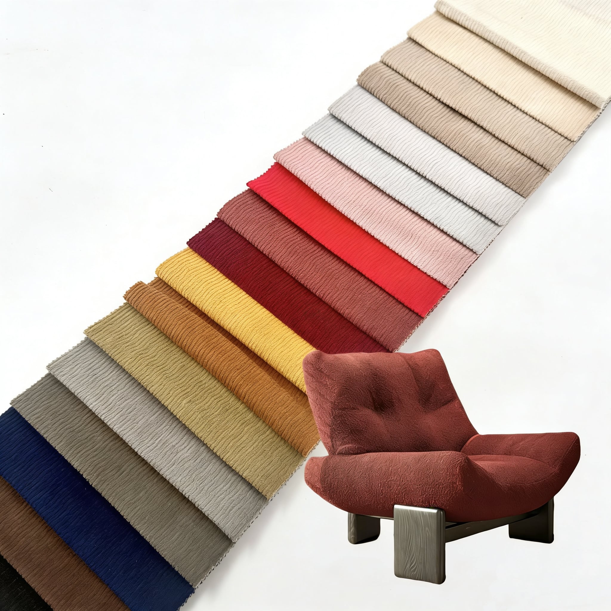 Wejoy højkvalitet ribbet corduroy-stof på 210 GSM, blødt velvet-sofa-stof til polstring, corduroy-polsterstof