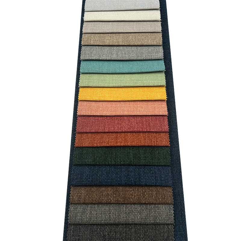 Wejoy Polyester 300gsm Compounding Process Faux Linen Fabric for Furniture