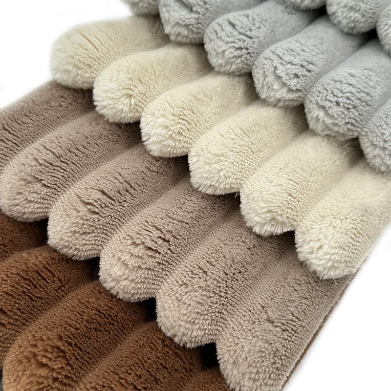 Wejoy Engros 100 % polyester striberet flanelstof hjemmetekstil fløjl sofa stof
