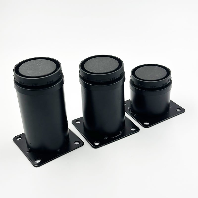 Wejoy Wholesale 50mm to 300mm Black Tube Stainless Steel Adjustable Sofa Cabinet Legs
