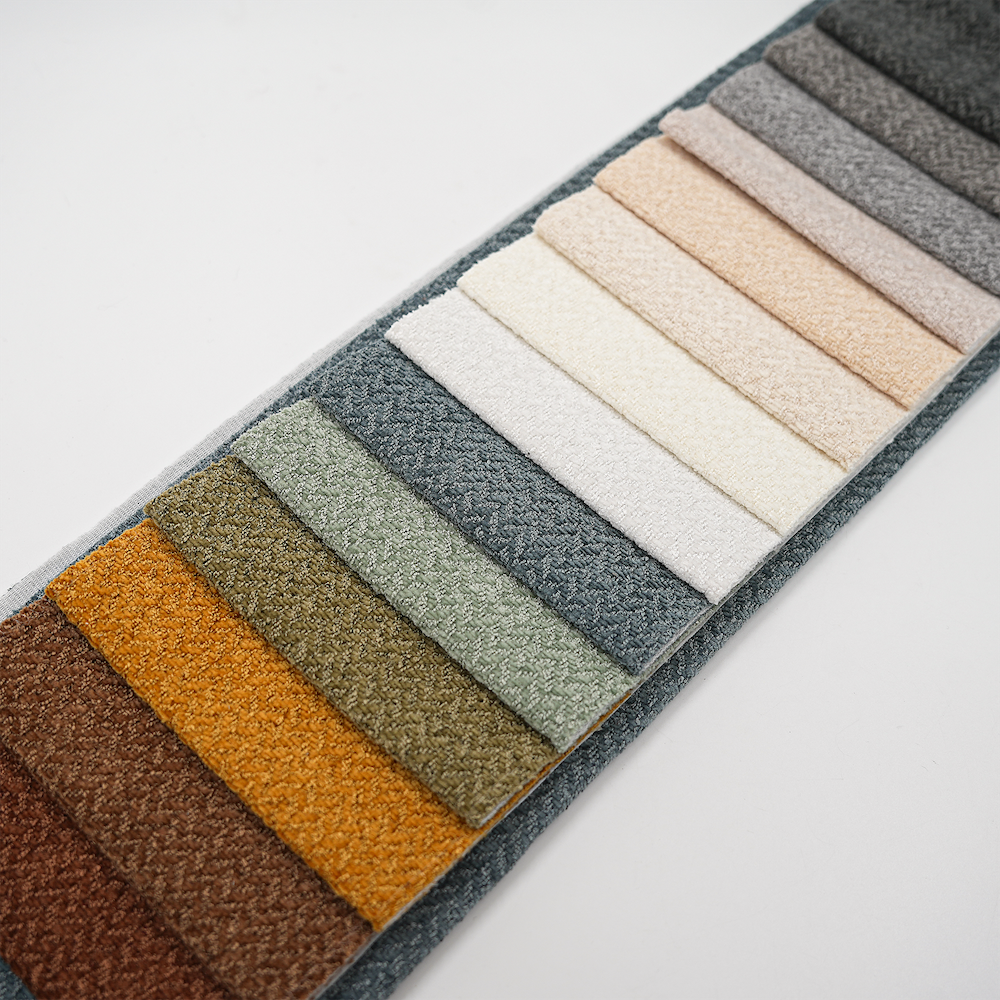 Táirge Wejoy 380gsm, 100% poliastar, géarchéad chenille le fíneáil ar an gcochall do shofaí | Táirge bog éadrom le haghaidh micreafhíbhear le cúlra báinbhileid 142cm, OEM, díol i mbochtánach