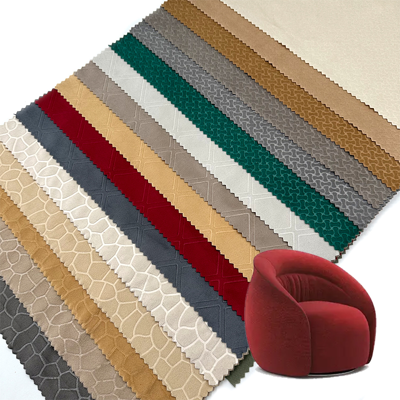 Wejoy（ウェジョイ）230gsm ポリエステル製プリントエンボスベルベット生地 ソファクッション・ upholstery（張り地）・カーテン・ドレープ・家具用素材・装飾用パターン柄ソフトプラッシュ・耐久性抜群のホームデコレーション用生地（メートル売り）