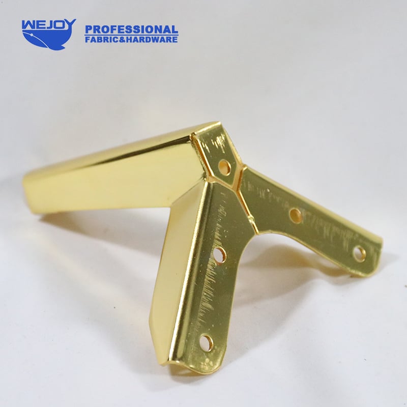 Wejoy High Quality Luxury Chrome & Gold Metal Triangle Sofa Legs Sofa Accessories Furniture Hardware