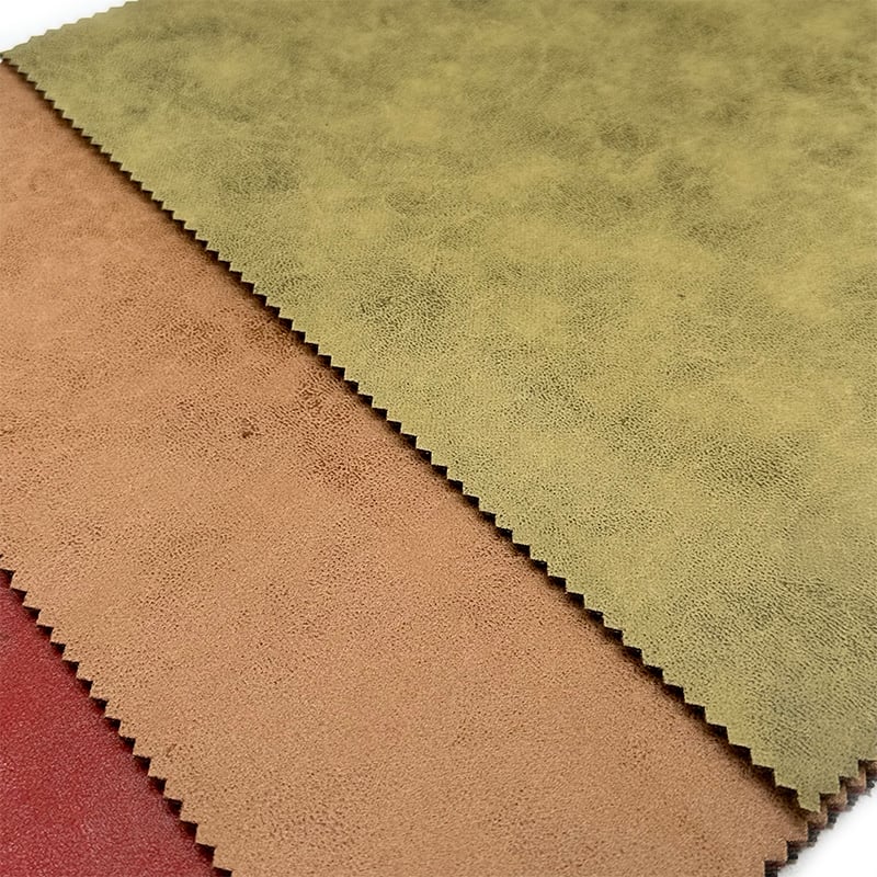 Wejoy Wholesale 250gsm Polyester Pu Leather Fabric for Furniture Upholstery