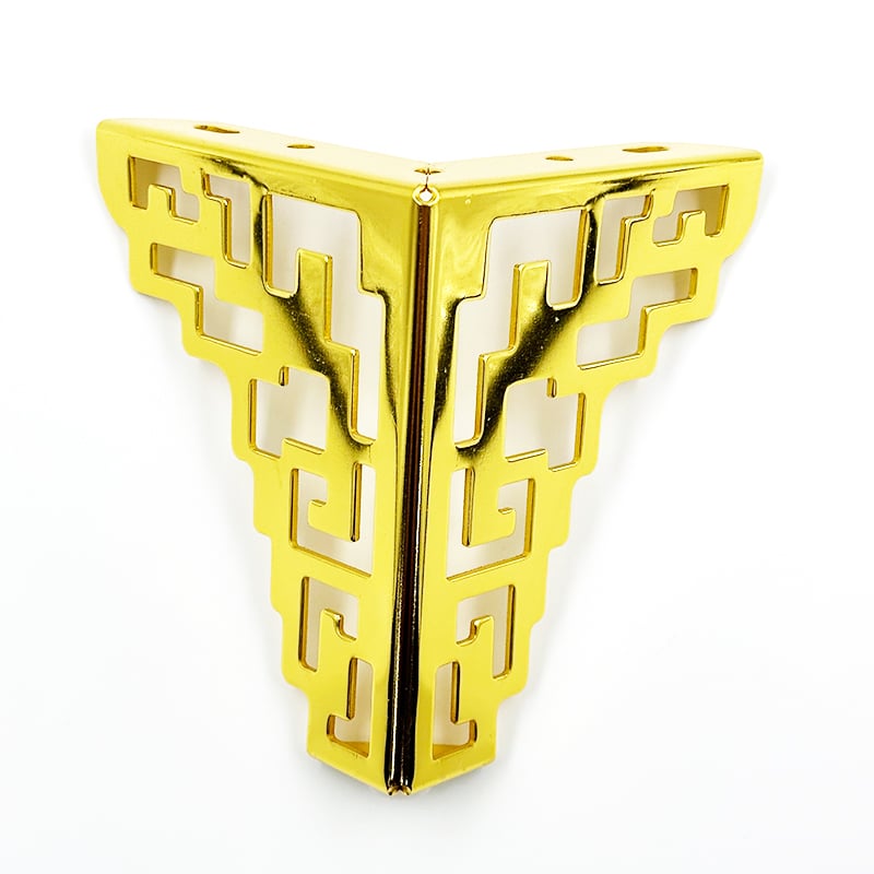 Wejoy Wholesale Modern Furniture Hardware Gold Color Hollow Out Corner Legs for Cabinet Sofa