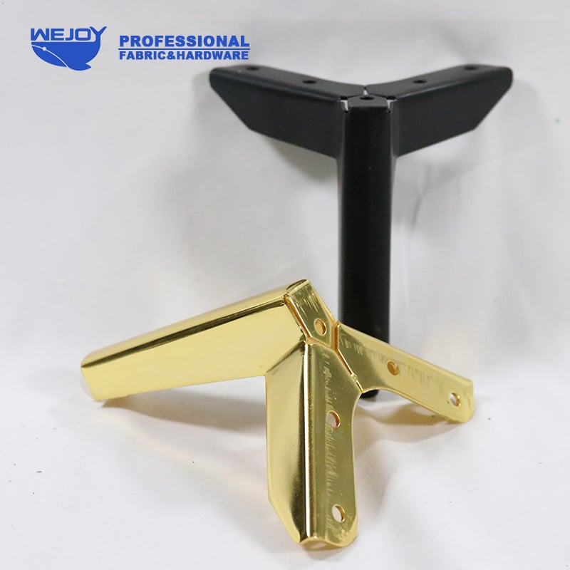 Wejoy High Quality Luxury Chrome & Gold Metal Triangle Sofa Legs Sofa Accessories Furniture Hardware