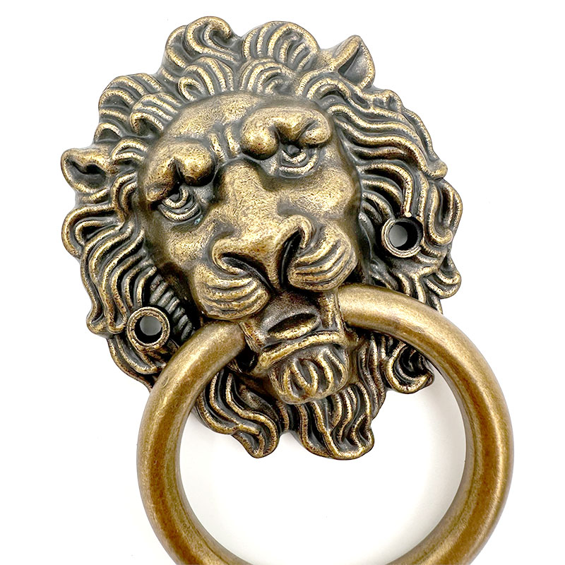 Wejoy-verchromte Türgriffe, Löwenkopf-Klopfplatte mit Ring-Beschlag, Schubladenpulls, Schrankgriffe, Küchenschrankgriffe, Badmöbelgriffe, Vintage-Schrankgriffe