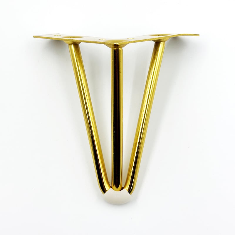 Wejoy Modern New Style Golden Furniture Table Cabinet Foot Sofa Metal Gold Leg Triangle Feet for Best Selling Decorative Chair Legs
