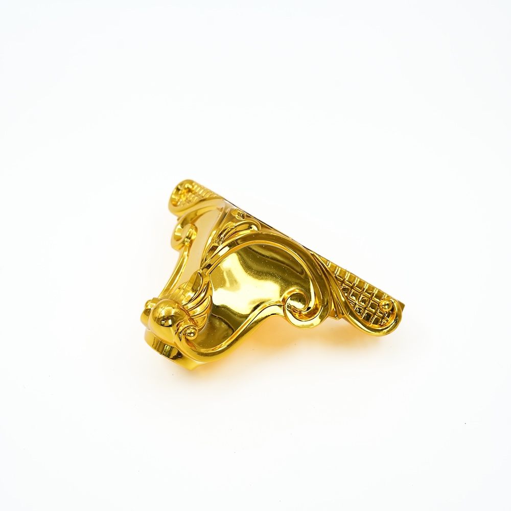Wejoy 90 mm Goud ABS-plastiek L-vormige bankpote, Victoriaanse styl-meubelvervangingpote, stewig, maklik om te installeer, bankvoete-uitrusting, groothandel