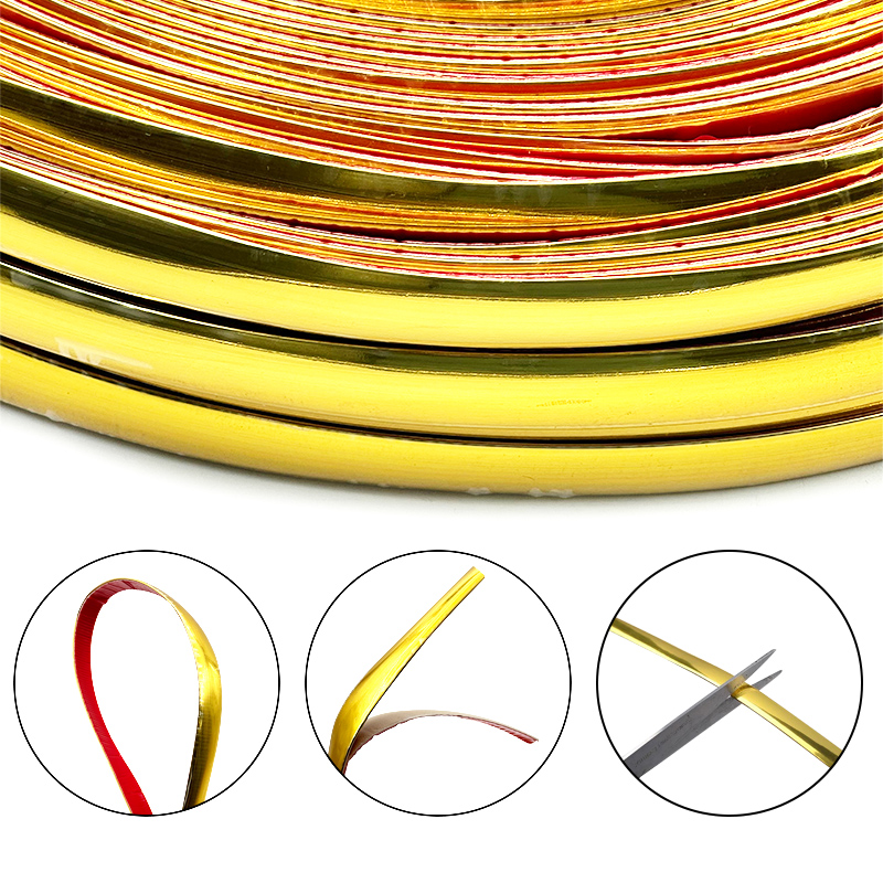 Wejoy Golden Decorative Edge Banding Decorative Glue Strip Pvc Ddge Banding for Furniture Sofa
