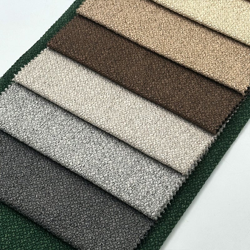 Wejoy Wholesale New 380gsm Polyester Faux Linen Fabric for Sofa Seat Upholstery