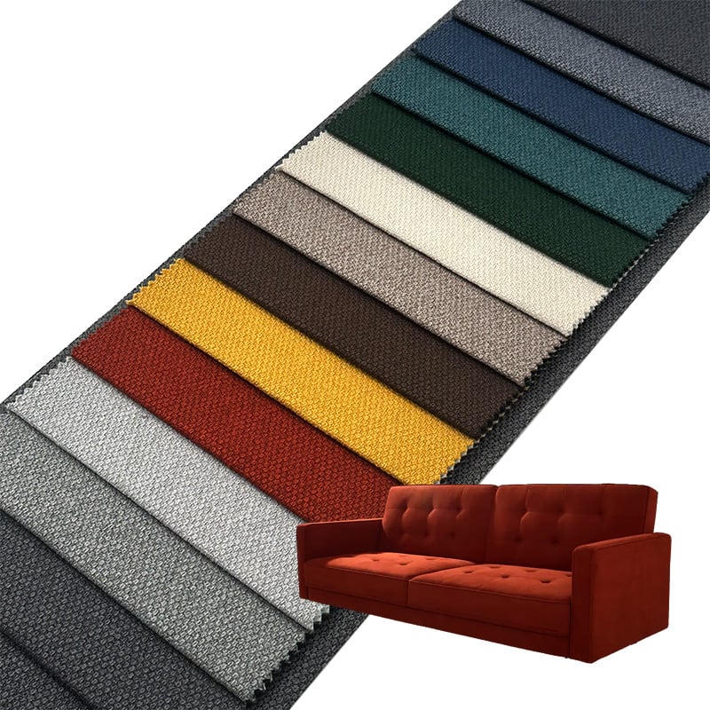 Tessuto Wejoy resistente all’usura in poliestere al 100%, da 290 g/m², simile al lino, per rivestimenti di divani