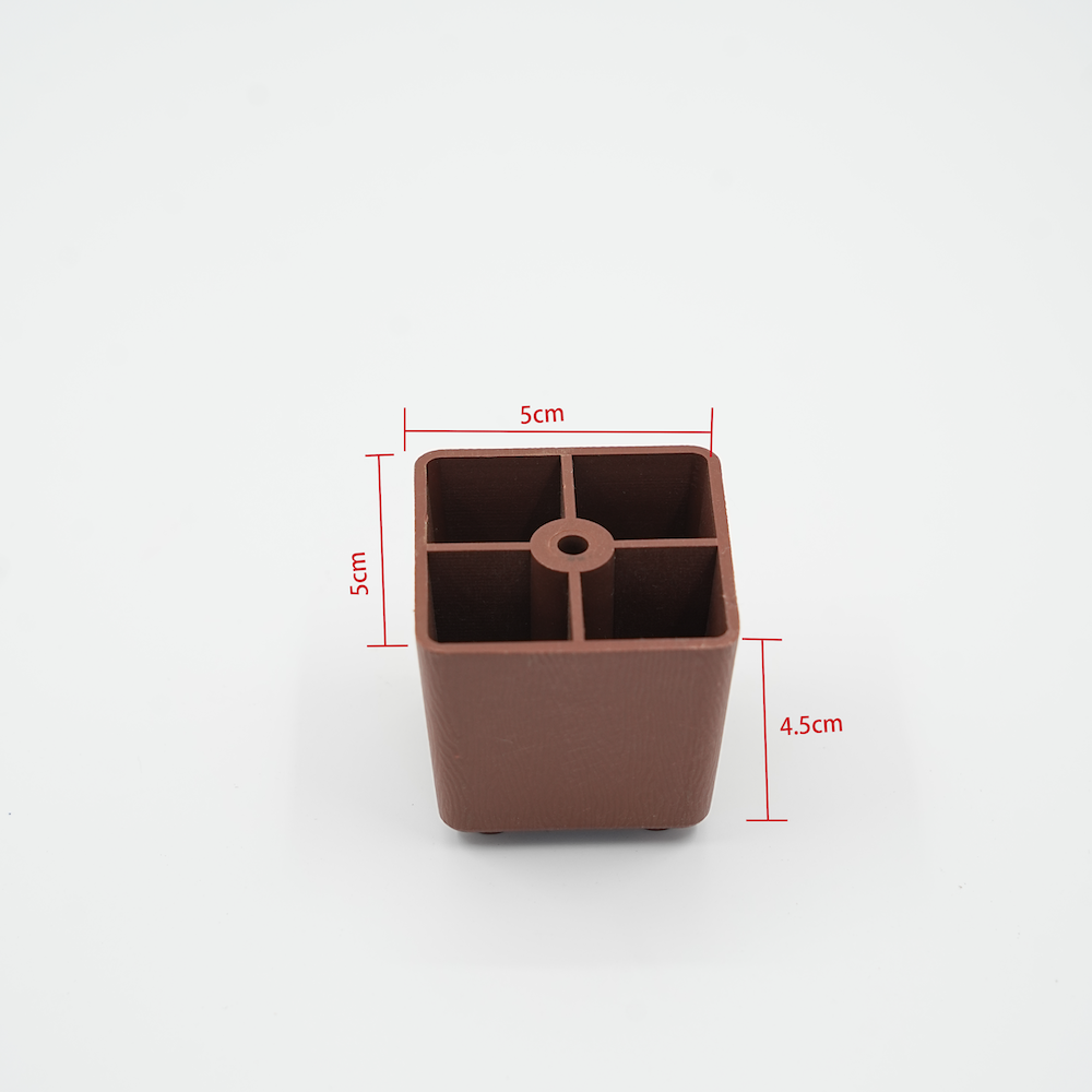 Wejoy ABS-plastieksofa-pote van 4,5 cm hoogte, kort vervangingspote vir meubels, moderne sofa-voete, swaarlas-meubelhardeware-toegereedskap