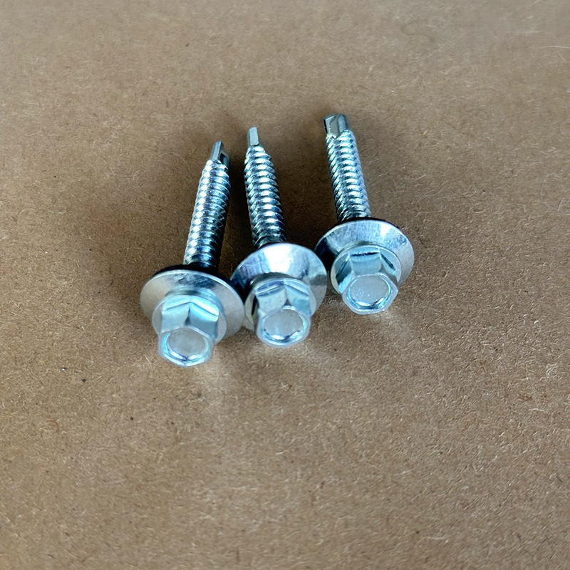 Tua vít khoan tự động Wejoy đầu lục giác có gờ, bề mặt mạ kẽm, tua vít bắt ren tự khoan kiểu chữ V, tua vít đầu lục giác có đệm, kèm vòng đệm EPDM, dùng cho mái thép, xây dựng kim loại và lắp đặt tấm pin năng lượng mặt trời