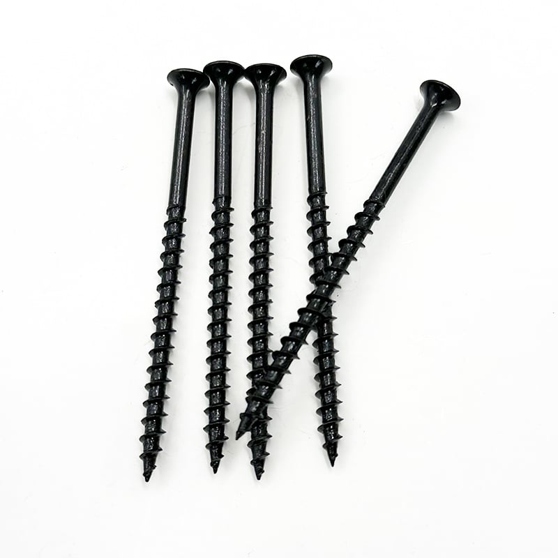 Đinh vít tấm thạch cao màu đen Wejoy M8 x 75 mm, ren thô, tự khoan, đầu dẹt kiểu Phillips, đầu chìm hình loa kèn, dùng cho tấm thạch cao, tấm thạch cao gypsum, thanh gỗ chịu lực, tấm thạch cao phosphogypsum và gỗ