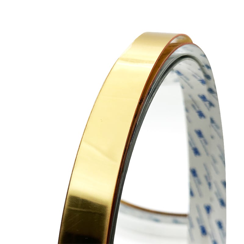 Strisce adesive Wejoy, strisce decorative dorate, bordi in acrilico per rivestimento pareti