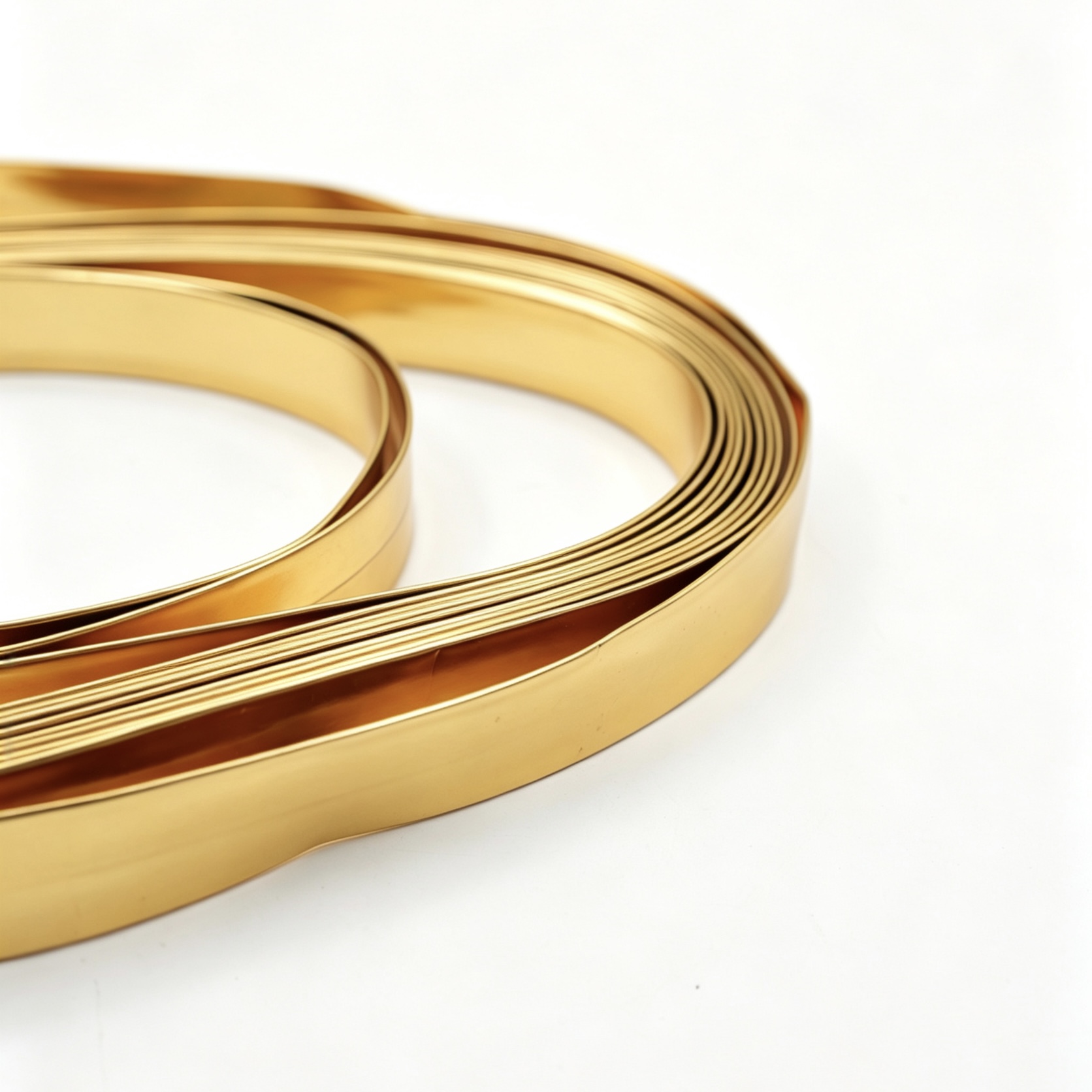Wejoy PVC randbandjieband, goue kleur, nie selfklevend nie, vir meubels, randversiering vir 5–50 mm, buigsaam, vir kasrande, vir kombuisplaat, DIY versierende randversiering, enkele rol