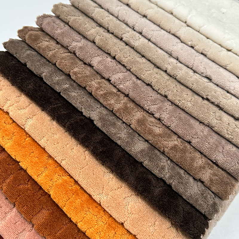 Wejoy Brun Serie Trikkede Jacquardstoffer Chenille Sofastoffer til Vinter Møbelbeklædning