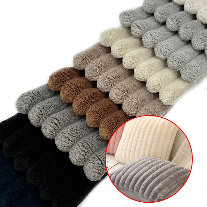Wejoy Engros 100 % polyester striberet flanelstof hjemmetekstil fløjl sofa stof