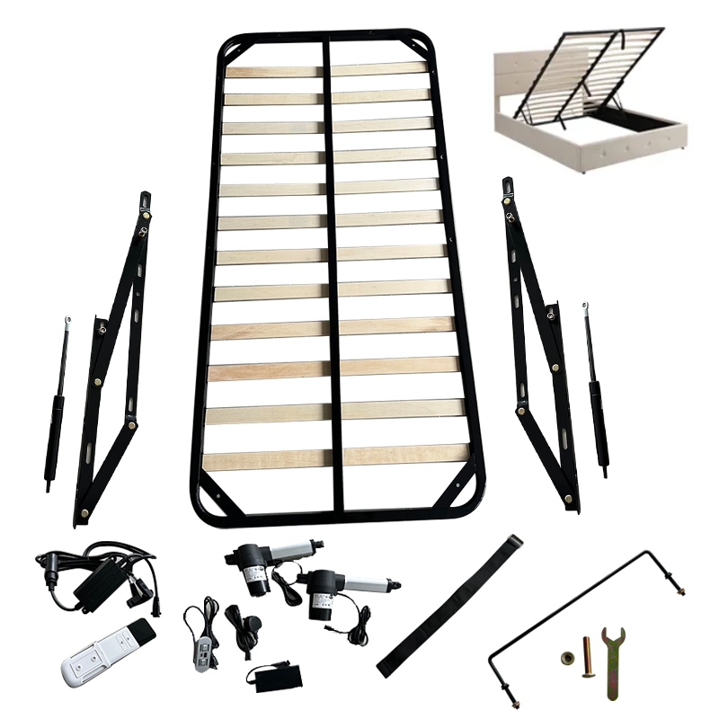 Wejoy Bed Bedroom Furniture Steel Single Steel Bed Frame with Bed Mechanism Heavy Duty Metal Platform Bed for Space Saving Storage