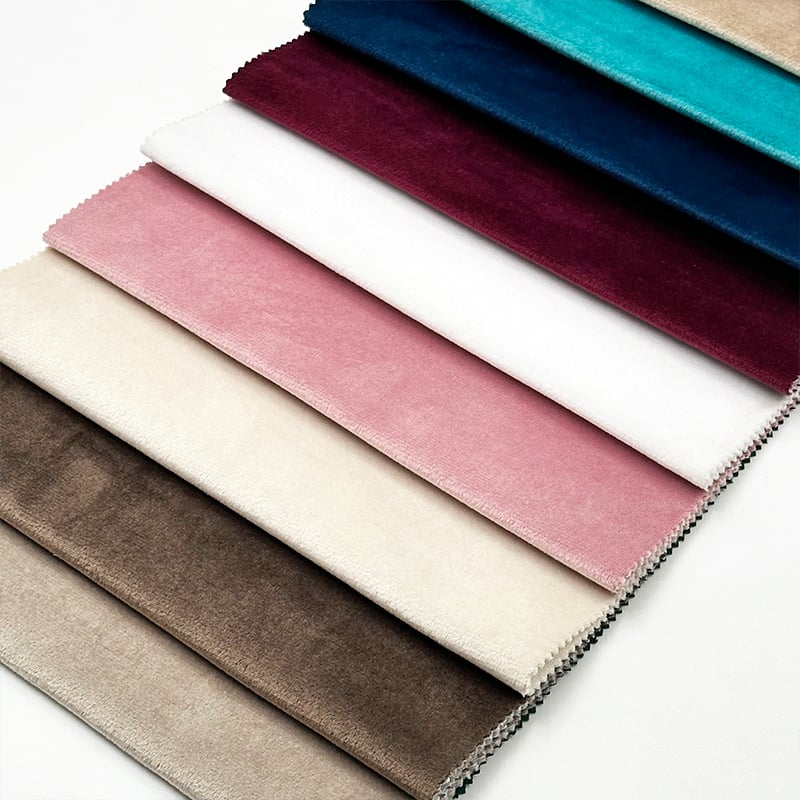 Wejoy 100% Polyester Velour Fabric Upholstery Velvet Texture Furniture Material for Sofa Cushion Chair Home Decor Soft Plush Durable Heavy Duty Wholesale By Meter