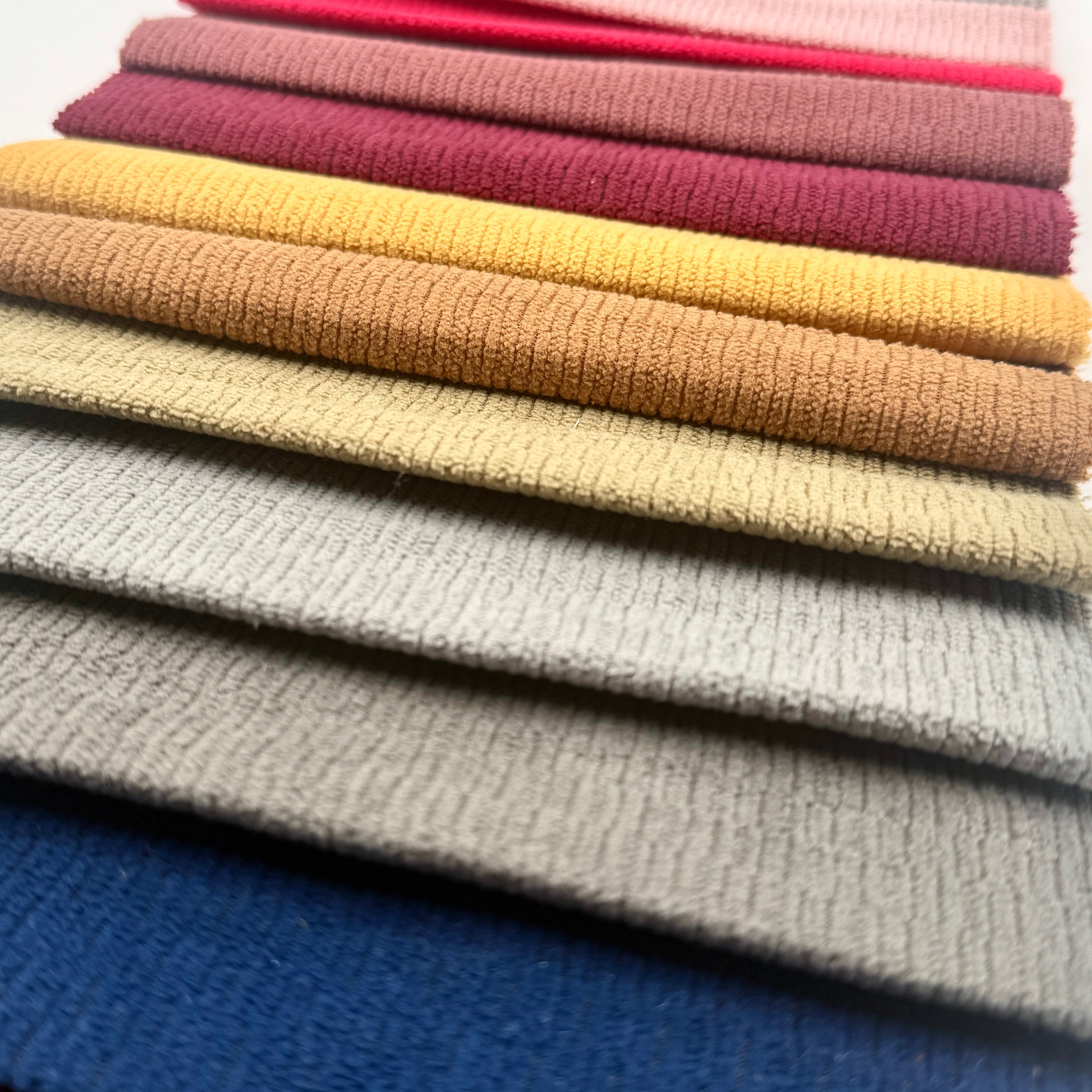 Wejoy højkvalitet ribbet corduroy-stof på 210 GSM, blødt velvet-sofa-stof til polstring, corduroy-polsterstof