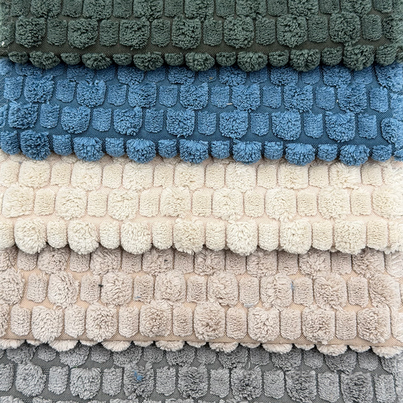 Wejoy nyhed 300 g puff velvet corduroy-stof, 100 % polyester, polsterstof til sofaer og møbler, struktureret ribbet stof